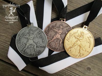Fiore Tournament Medals Set with Back Inscription - 1 Gold, 1
